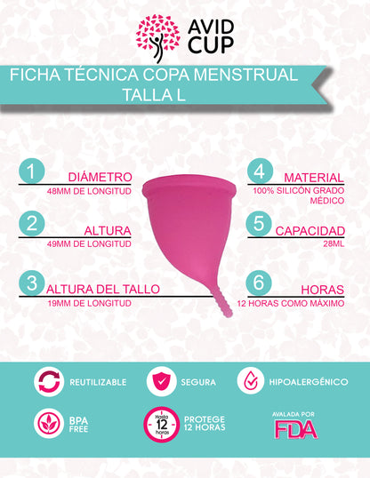 Kit de Copa Menstrual Talla L